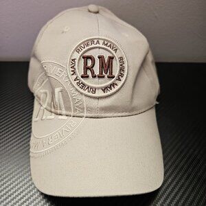 Riviera Maya Mexico Tan and Brown Adjustable Curved Bill Embroidered Hat